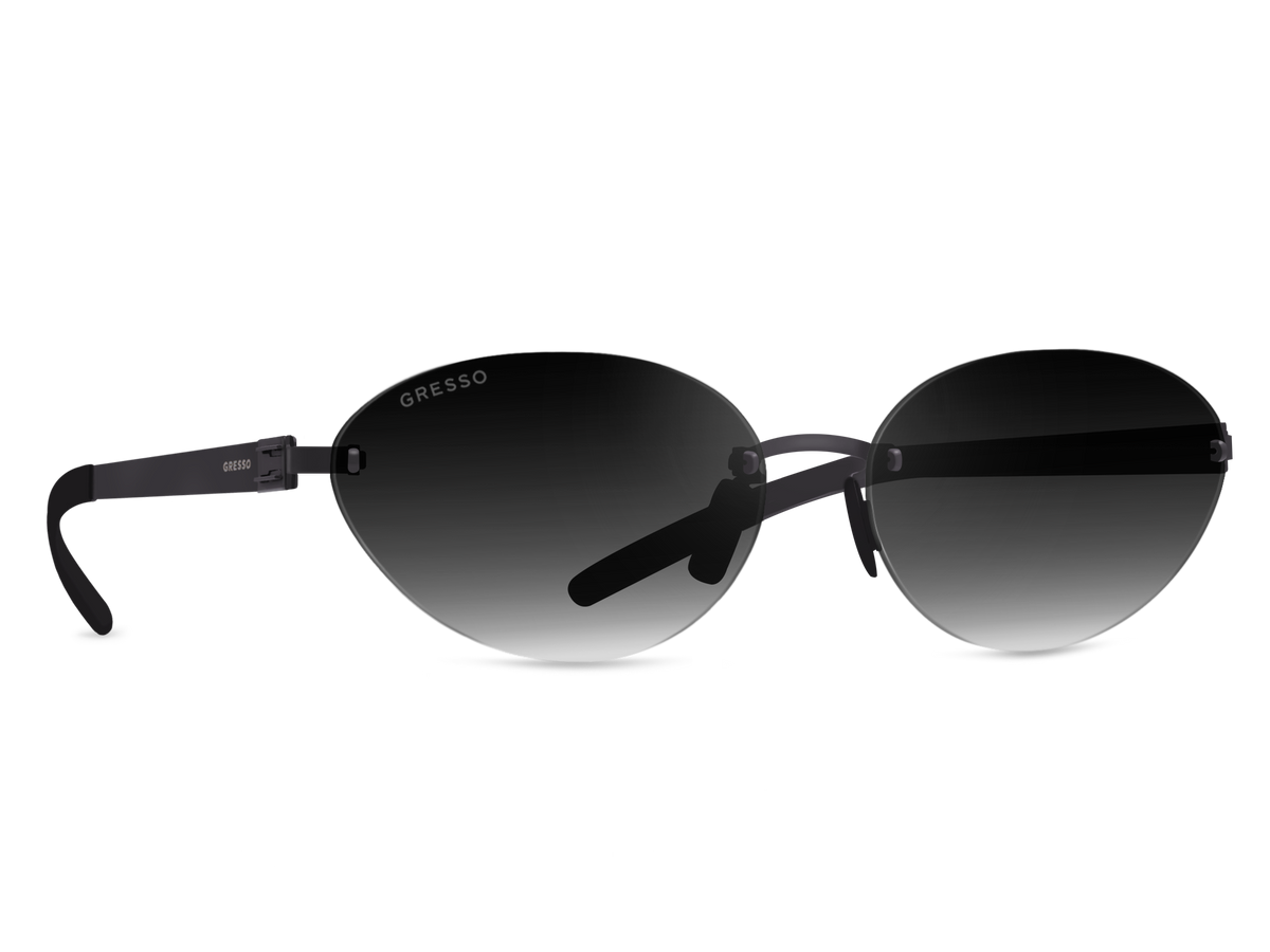 Безоправные солнцезащитные очки GRESSO Sahara, изготовленные из титана, с поляризационными линзами Zeiss #color_серый градиент