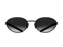 Черные женские солнцезащитные очки GRESSO Gwyneth, круглые, изготовленные из титана, с поляризационными линзами Zeiss #color_серый градиент