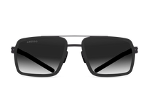 Черные мужские солнцезащитные очки GRESSO Helsinki в стиле авиатор, изготовленные из титана, с поляризационными линзами Zeiss #color_серый градиент