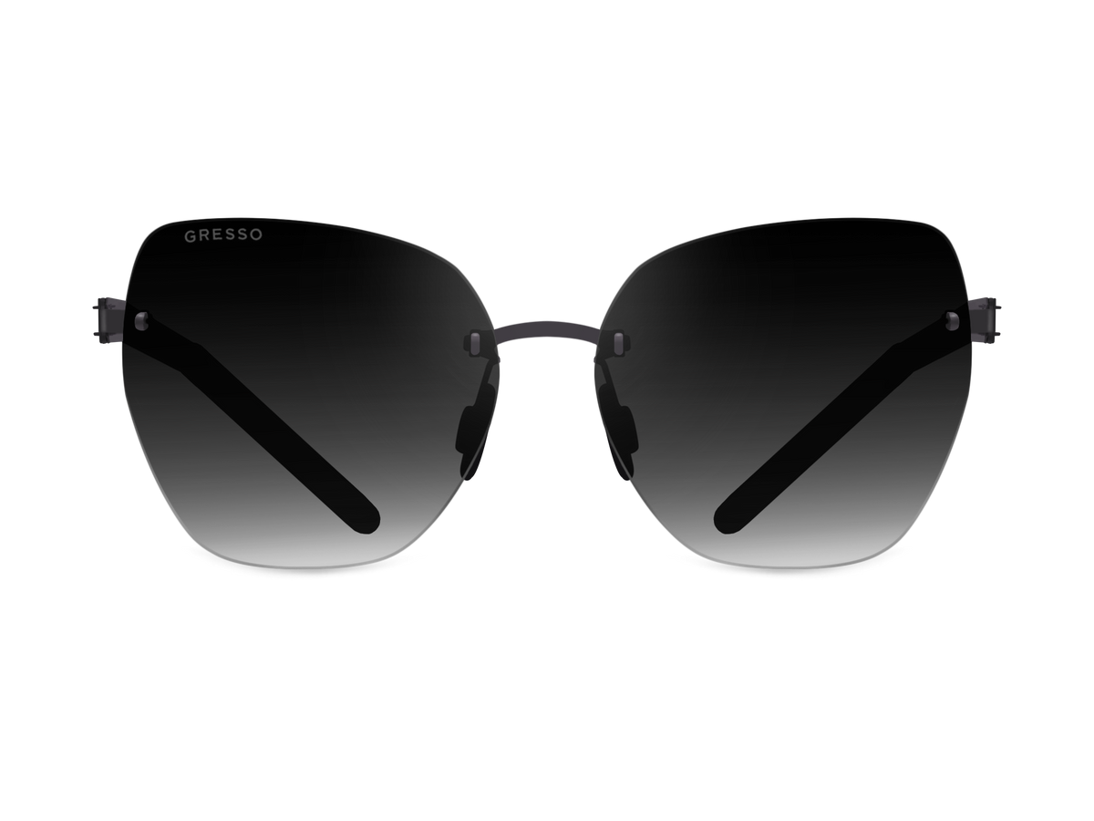 Безоправные солнцезащитные очки GRESSO Ibiza, изготовленные из титана, с поляризационными линзами Zeiss #color_серый градиент