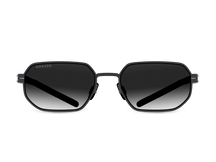 Черные мужские и женские солнцезащитные очки GRESSO Soho, геометрия, изготовленные из титана, с поляризационными линзами Zeiss #color_серый градиент