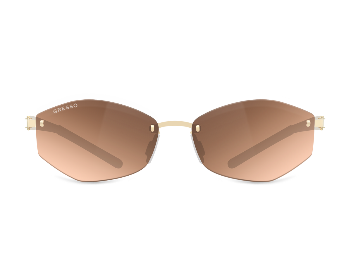 Безоправные солнцезащитные очки GRESSO Verona, изготовленные из титана, с поляризационными линзами Zeiss #color_бежевый монолит